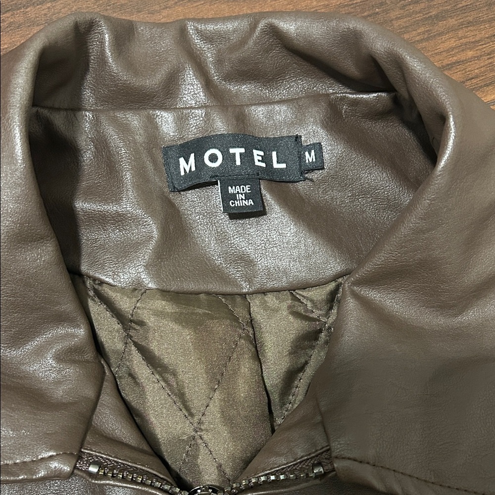 Motel Rocks Brown Bomber Jacket - Picture 2 of 2
